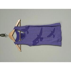 Oiselle Racerback Tank XS Purple Bird Graphic Lightweight Performance Top